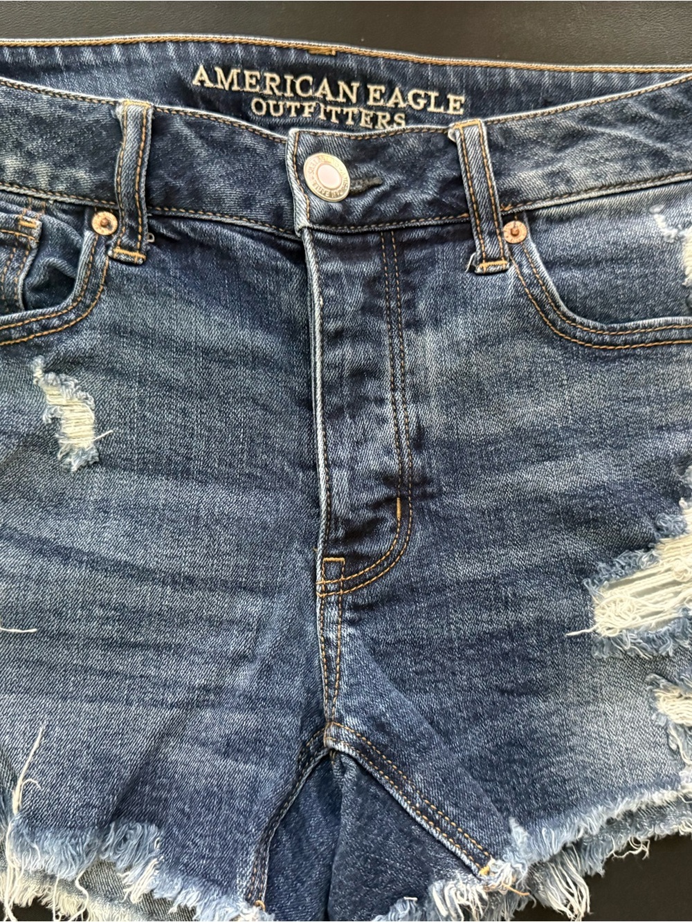 American Eagle Outfitters Distressed Blue Denim Jeans